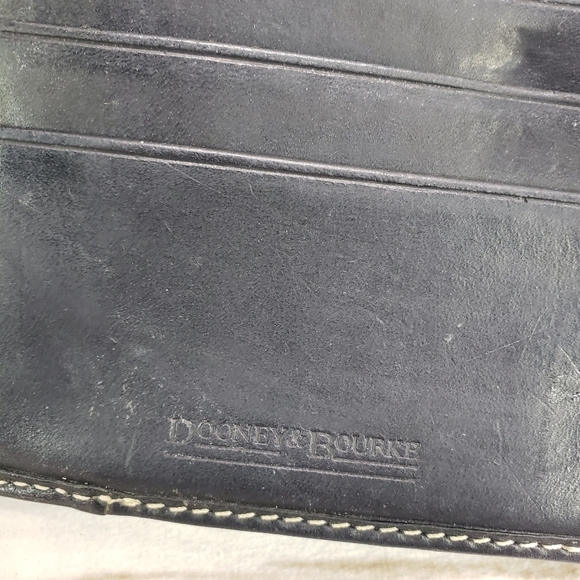 Douney & Bourke Signature 1975 Canvas Leather Trim Wallet Black Tan Vintage - Picture 12 of 16